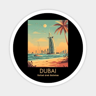 A Vintage Travel Illustration of Dubai - United Arab Emirates Magnet